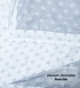 White & Grey Shade Cotton Floral 400 GSM Double Bed Dohar