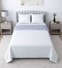 White & Grey Shade Cotton Floral 400 GSM Double Bed Dohar