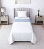 White & Grey shade Cotton Floral 400 GSM Single Bed Dohar