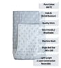 White & Grey shade Cotton Floral 400 GSM Single Bed Dohar