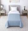 White & Grey shade Cotton Floral 400 GSM Single Bed Dohar