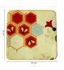 White & Orange (4 x 4 Inches) Marble (Set of 2) Coasters