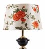 Shubra Orange Fabric Shade Night Lamp With Metal Base