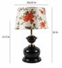 Shubra Orange Fabric Shade Night Lamp With Metal Base