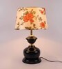Shubra Orange Fabric Shade Night Lamp With Metal Base