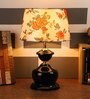 Shubra Orange Fabric Shade Night Lamp With Metal Base