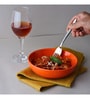 (Set Of 2) White & Orange Stoneware Snack Bowl