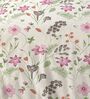 White & Pink 144TC Cotton Flat Super King Bedsheet with 2 Pillow Covers