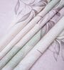 White & Pink Floral 400 TC Cotton Superking Size Flat Bedsheet With 2 Pillow Covers
