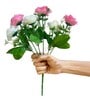 White & Pink Polyester Artificial Flower