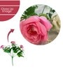 White & Pink Polyester Artificial Flower