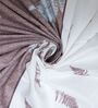 White & Plum Floral 400 TC Cotton Single Bed Size Flat Bedsheet With 2 Pillow Covers