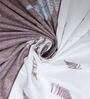White & Plum Floral 400 TC Cotton Superking Size Flat Bedsheet With 2 Pillow Covers