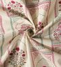 White & Purple 144TC Cotton Flat Super King Bedsheet with 2 Pillow Covers