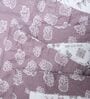White & Purple Shade Cotton Floral 350 GSM Single Bed Reversible Dohar