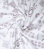 White & Purple Shade Cotton Floral 350 GSM Single Bed Reversible Dohar