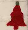 White & Red Cotton Tufted Christmas Tree 50x64 Inches Throw