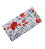 White & Red Floral Printed Laptop & Keyboard Mat