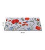 White & Red Floral Printed Laptop & Keyboard Mat
