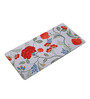 White & Red Floral Printed Laptop & Keyboard Mat