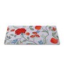White & Red Floral Printed Laptop & Keyboard Mat