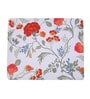 White & Red Floral Printed Rectangle Mousepad