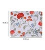 White & Red Floral Printed Rectangle Mousepad