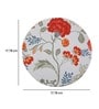 White & Red Floral Printed Round Mousepad