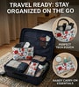 White & Red Floral Printed Utility Pouches Set of 2