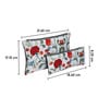 White & Red Floral Printed Utility Pouches Set of 2