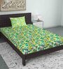 Multicolor Floral 144 TC Cotton Single Bed Sized Bed Sheets With 1 Pillow Cover
