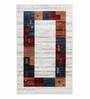 White Abstract Polypropylene 4 ft x 6 ft Machine Made Carpet