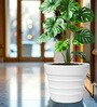 White BR Whte Round 18 Inches Planter