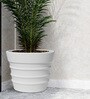 White BR Whte Round 21 Inches Planter