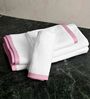White Cotton Solid 500 GSM 4 Pcs Towels Set
