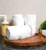 White Cotton Solid 500 GSM 4 Pcs Hand Towels