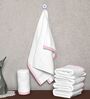 White Cotton Solid 500 GSM 6 Pcs Hand Towels