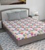 Multicolor Geometric 144 TC Cotton King Sized Bed Sheets with 2 Pillow Covers