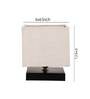 White  Jute  Shade Country Table Lamp With Black  Base
