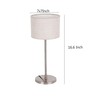White  Jute  Shade Country Table Lamp With Steel  Base