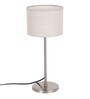 White  Jute  Shade Country Table Lamp With Steel  Base