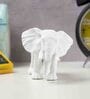 White  Polyresin Baby Elephant Figurine India Circus