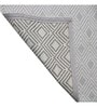 White  Samara Geometric Wool 5ft x 8ft Hand Woven Carpet