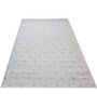 White  Samara Geometric Wool 5ft x 8ft Hand Woven Carpet