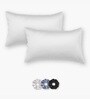 White Satin Solid 24x16 Inches Pillow Cover (Set of 2)