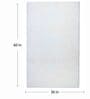 White Shaggy Polyster 3 x 5 Feet Hand Tufted Carpet