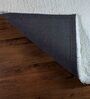 White Shaggy Polyster 3 x 5 Feet Hand Tufted Carpet