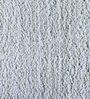White Shaggy Polyster 3 x 5 Feet Hand Tufted Carpet