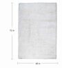 White Shaggy Polyster 4 x 6 Feet Hand Tufted Carpet