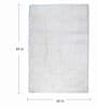 White Shaggy Polyster 5 x 7 Feet Hand Tufted Carpet
